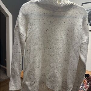 Calvin Klein Cream Speckled Turtleneck Sweater